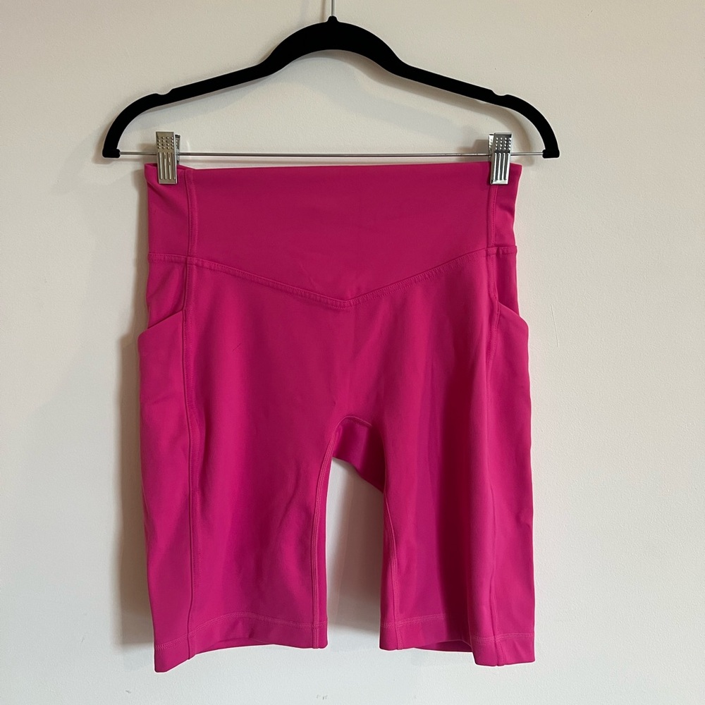 Coolibar Pink Bike Shorts High Waist Stretchy